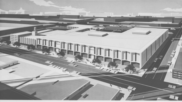 Seeburg Factory Building Architectual Drawing around 1964