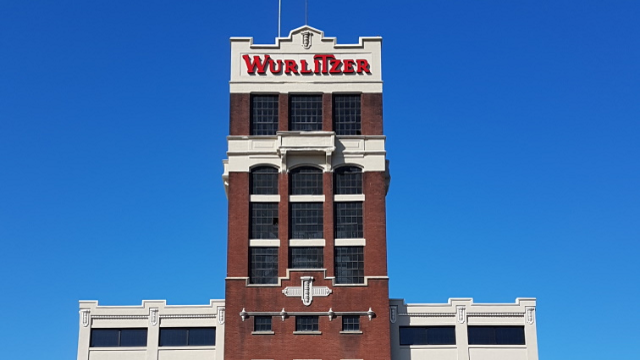 Wurlitzer Factory Building Front - March 2020